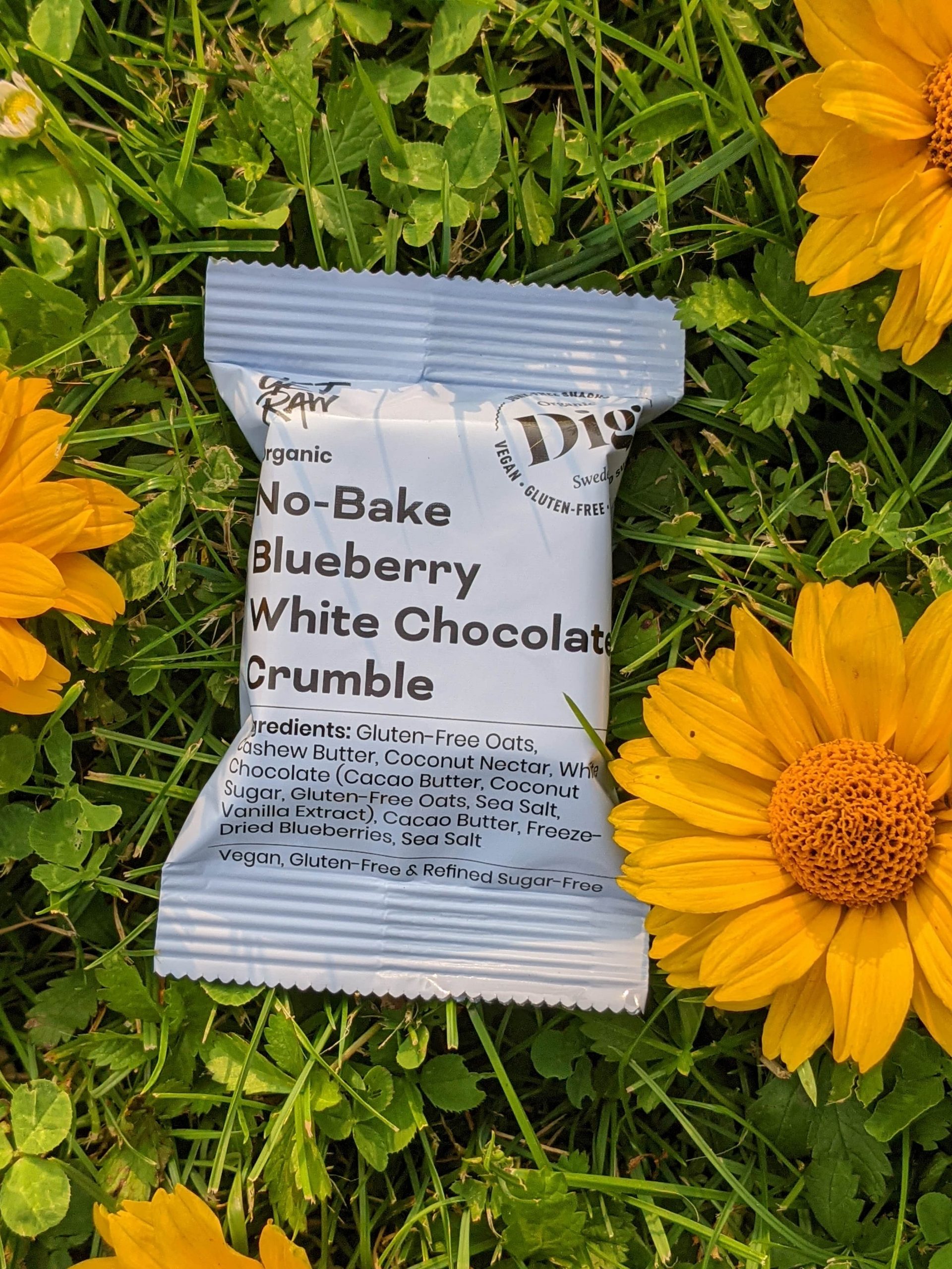 GET RAW Bio Snack No-Bake Crumble, Blaubeere & weiße Schokolade