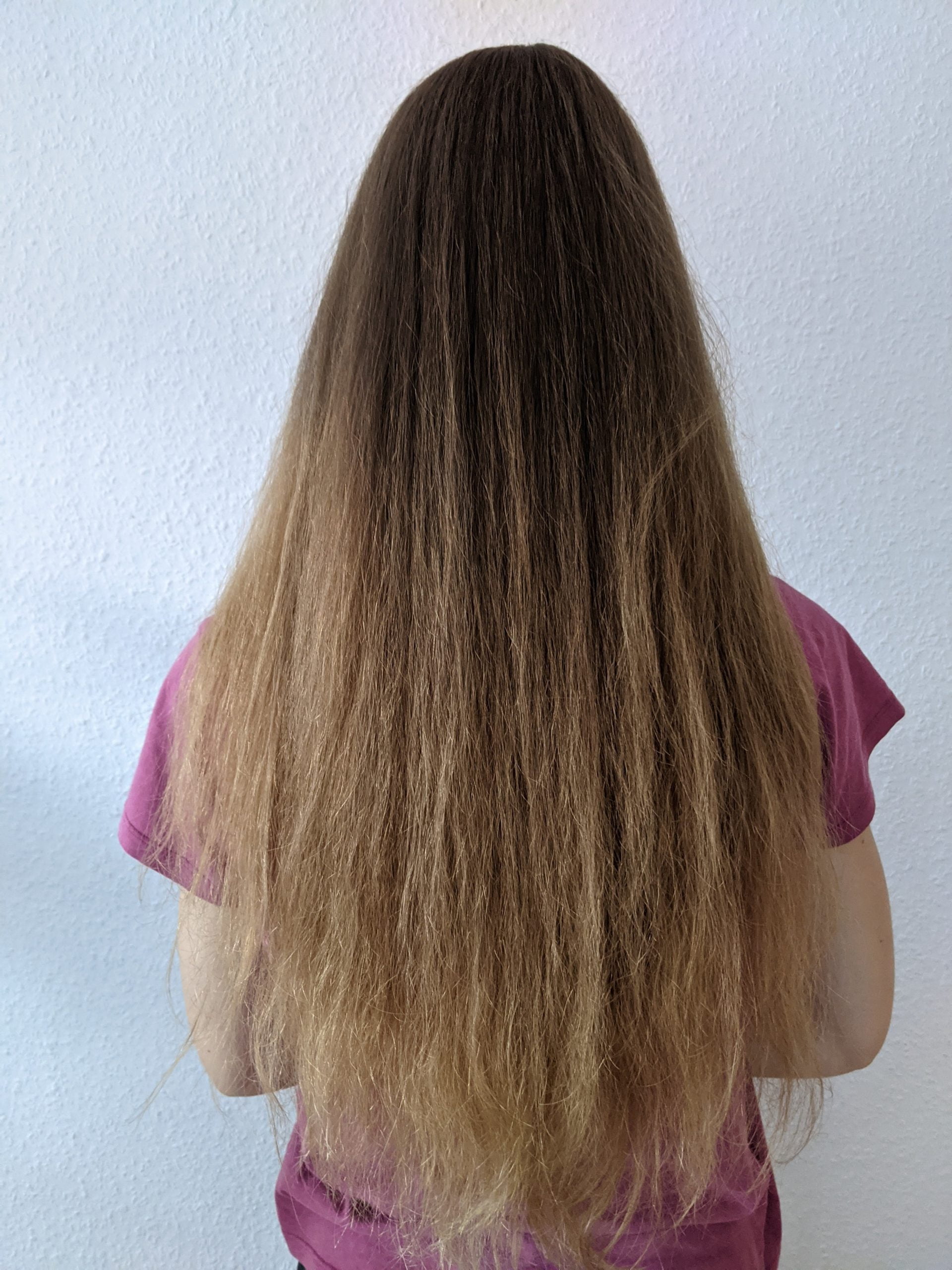 Keratin Glättung vorher